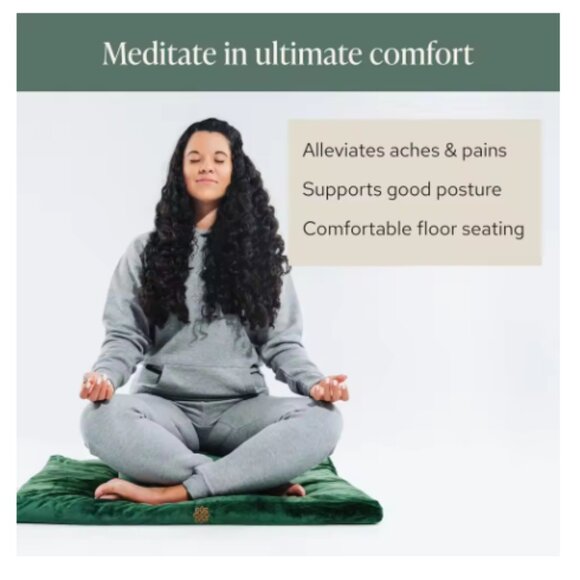 Zabuton Meditation Mat - Luxurious Meditation Cushion Floor Pillow - Picture 10 of 11